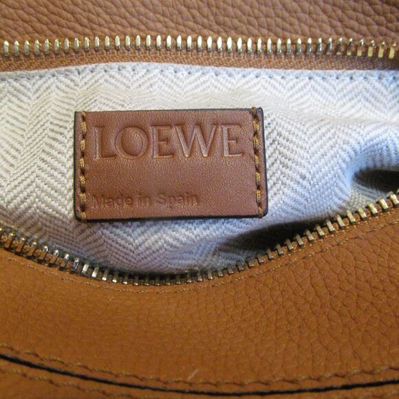 Loewe Puzzle Bag, Brown Pebbled Leather, Gold Hardware, Zip Closures, Crossbody - Picture 3 of 9